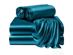4pack Juego De Sábanas Ajustables De Satén Chrui 100% Poliéster 153x203x35cm (azul Océano)