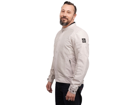 Chaqueta para Motociclismo HELSTONS Tejido Stoner Air Tecido Plateado (L)