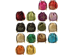 Juego 16 Bolsitas Joyería Brocado Cordón Ajustable Prácticas Bolsas Almacenamiento Bordadas Motivos Chinos