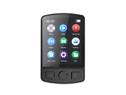 MP3 YIZHOOD (0G)Música deportiva portátil con altavoz FM, grabadora de libros electrónicos, Bluetooth negro