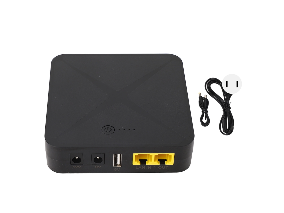 Mini Ups 5v 9v 12v 48v Poe 8000mah 18wh Backup Batería Para Cámara Router Módem Us Plug 110v
