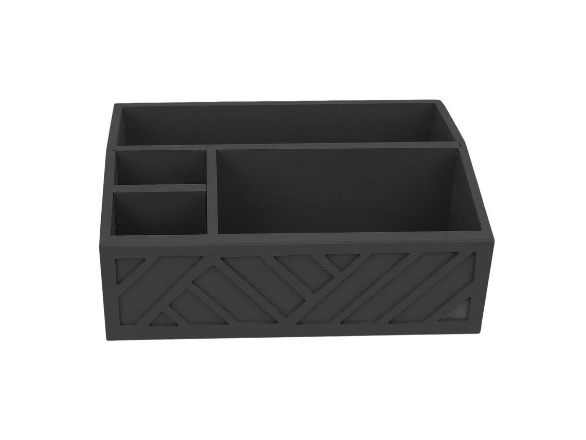 Organizador De Café De Madera Para Encimera, Soporte Para Cápsulas Y Tazas, 32 X 21,5 X 12,5 Cm, Negro.