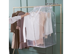 Organizador de ropa transparente para colgar, armario multifuncional, protección contra el polvo, bolsa de almacenamiento de gran capacidad.