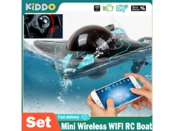 Mini submarino RC de 6 direcciones con cámara subacuática, transmisión en tiempo real, fotos y videos, ideal para divertirse en el agua. Aeuzwr negro.