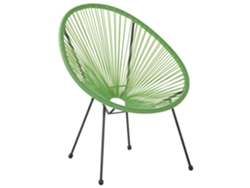 Silla de jardín BELIANI Acapulco ii de Ratán sintético Verde 70x90x87
