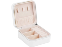 Estuche portátil para joyas con espejo, caja de viaje, organizador de joyas Hengjian