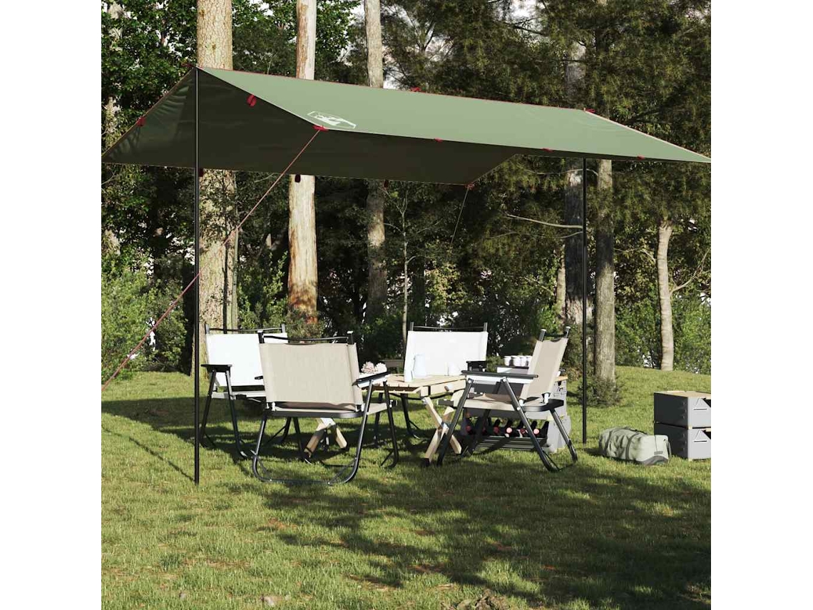Lona de camping impermeable verde de 400x294 cm