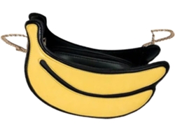 Bolso De Hombro De Piel Sintética Con Diseño De Plátano Y Frutas Divertidas Para Mujer, Ideal Para Uso Diario, Con Cadena.