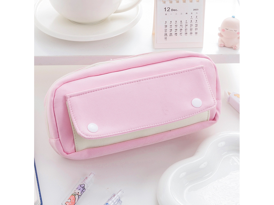 (estilo 4) Lindo Estuche Para Lápices De Color Sólido Con Botones, Regalo Con Patrón De Caracol