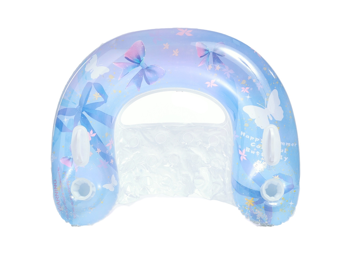 Silla Inflable Para Piscina Con Portavasos Y Respaldo Lazo De Juguete Para Fiesta En La Piscina Siurn
