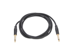 Cable De Audio Estéreo Negro Para Guitarra Eléctrica Y Altavoces: Un Repuesto Práctico Y Duradero.
