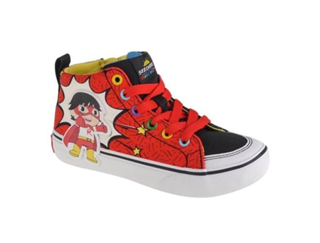 Zapatillas Deportivas SKECHERS Street Fame Niños (Rojo -Tejido, Material Sintético -31)