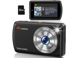 Cámara Digital Con Ia, Wifi Para Fotografía Con Reconocimiento De Objetos, Color Negro