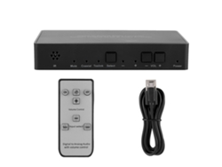 Adaptador digital a analógico con entrada coaxial o Toslink