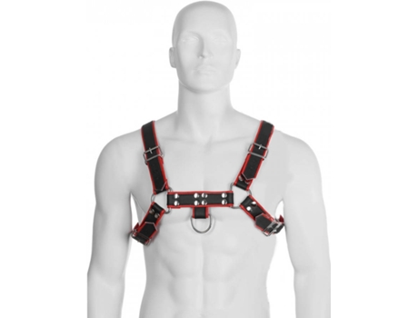 Estimulador LEATHER BODY Arnés para el Cuerpo de Cuero Negro/Rojo III