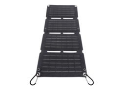 Panel solar plegable de silicio monocristalino de 40 W, carga rápida de CC, doble salida USB, 4 pliegues, portátil