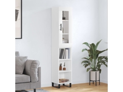 Aparador Alto Madera Contrachapada Blanco 34,5x34x180 Cm