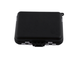 Caja Portátil Para Guardar Señuelos De Pesca Con 26 Compartimentos Individuales En Plástico Negro Resistente.