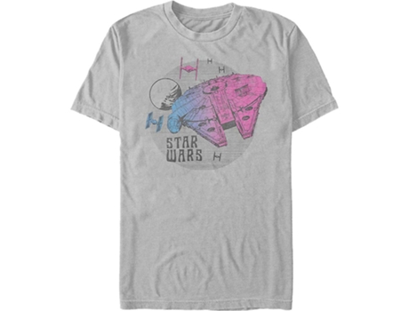 Camiseta ROCKINSTONE Star Wars Halcón Milenario Neón (XL)