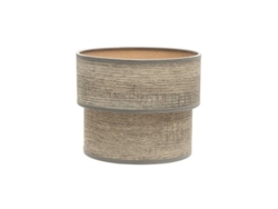 Pantalla Sobremesa Doble Smile Madera Gris E14 (18x16x16cm)