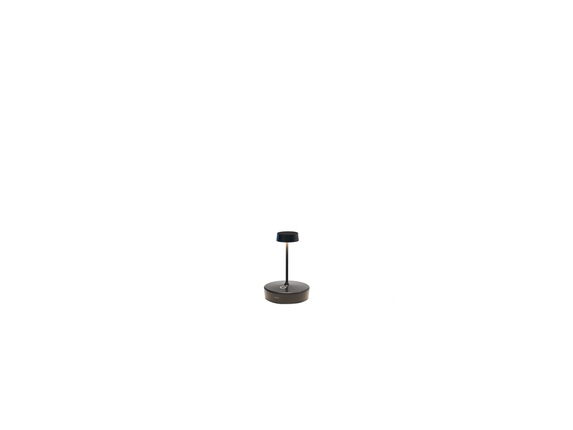 Lámpara de mesa LED Zafferano Swap Mini Pro negra, recargable y regulable, 2200-2700-3000 K, 2 W, aluminio, IP65