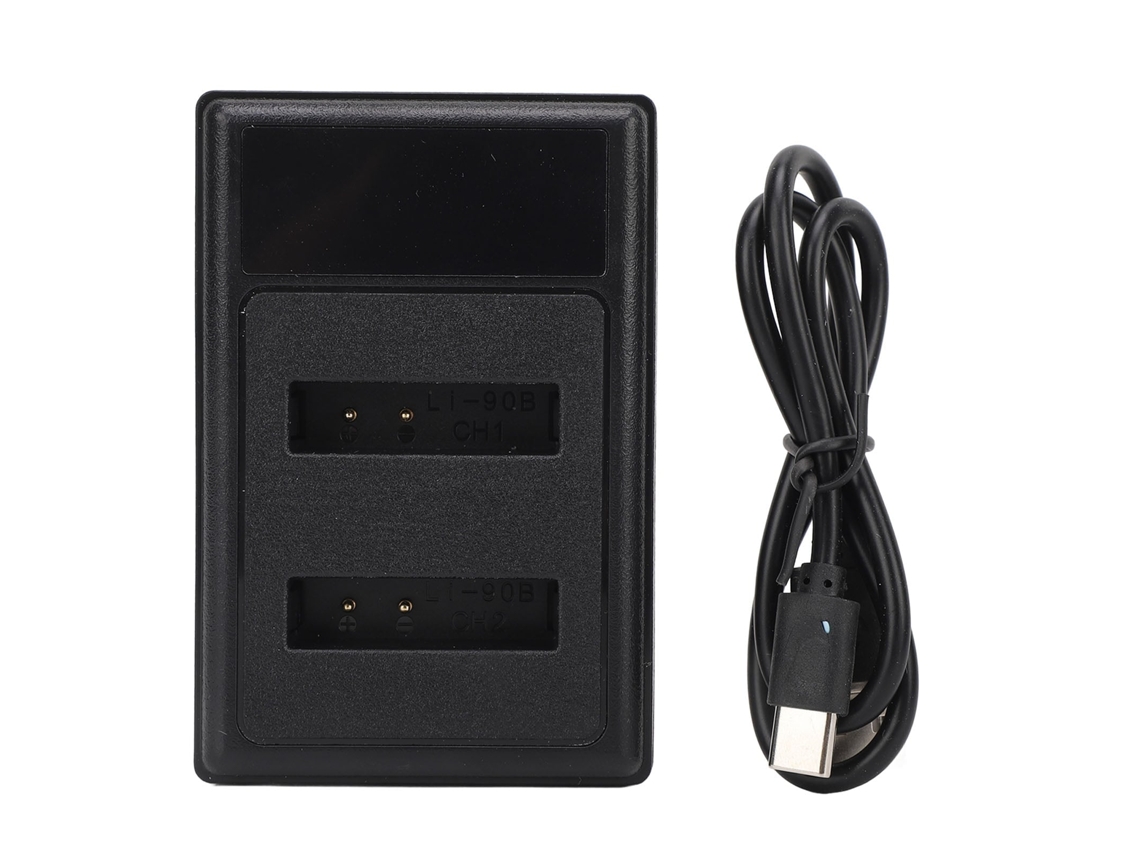 2026-cargador De Batería Li 90b Para Cámara, Reemplazo Dual Lcd Usb Cargador De Batería Li 90b