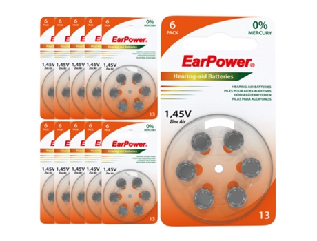 Pilas Para Audfonos Earpower A13 10 Obleas