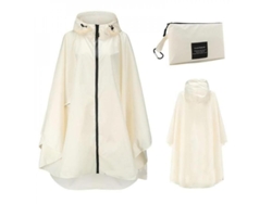 2026-impermeable Portátil Para Adultos, Poncho Reutilizable Con Capucha Y Mangas Ligeros Tjs Beige