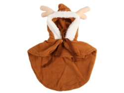 Disfraz de elfo navideño Kkpm para perros pequeños: chaqueta con capucha suave, cálida y adorable, talla XS.