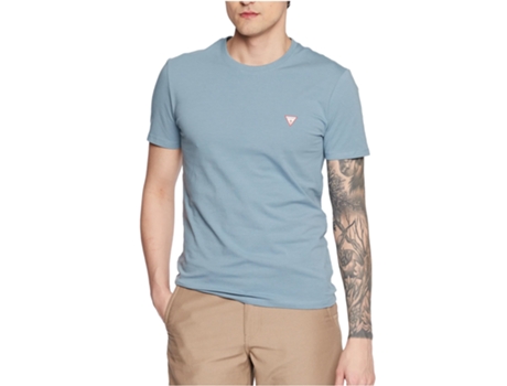 Camiseta GUESS JEANS Algodón Orgánico Hombre (S - Azul)
