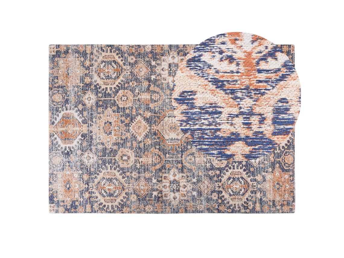 Alfombra de pelo corto BELIANI Kurin de Algodón Azul 140x200