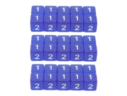 Vlrla-30 Dados De Plástico Transparentes De 6 Caras En Color Azul Para Juegos, Cubos Rectos En Lote