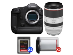 Canon Eos R1 + Rf 70-200mm F/2.8 L Is Usm + 2 Sandisk 512gb Extreme Pro Cfexpress Type B + 3 Canon Lp-e19 + Ebook Pricedirect