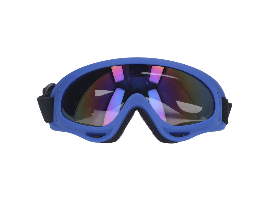 Gafas de protección UV y viento para perros grandes con marco azul oscuro