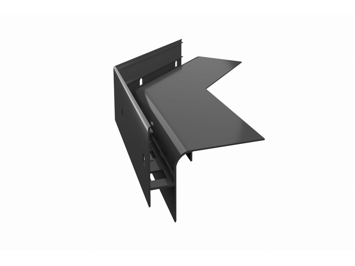 Esquina de aluminio Renoplast® 135° para perfil de alero W30r Grafito  Acabado de terrazas  Suelos elevados ventilados