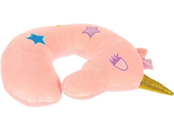 Almohada Cervical En Forma De U, Suave Y Flexible, Con Diseño De Unicornio Rosa, Ideal Para Viajes Y Para La Oficina. Soporte Para El Cuello.