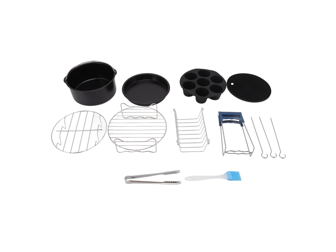 Juego De Utensilios De Cocina Antiadherentes De Acero Inoxidable Para Freidora De Aire, Fácil De Limpiar, Accesorios De Cocina, 16 Cm
