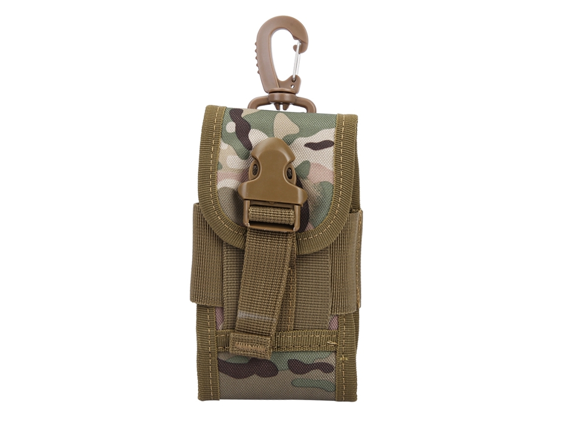 Bolsa táctica multifuncional con bolsillo para teléfono celular para cazar, viajar y actividades al aire libre.