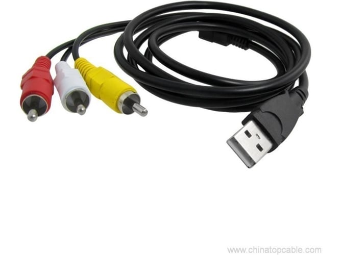 Cable de audio y Vídeo 3 RCA para USB (1,5m)