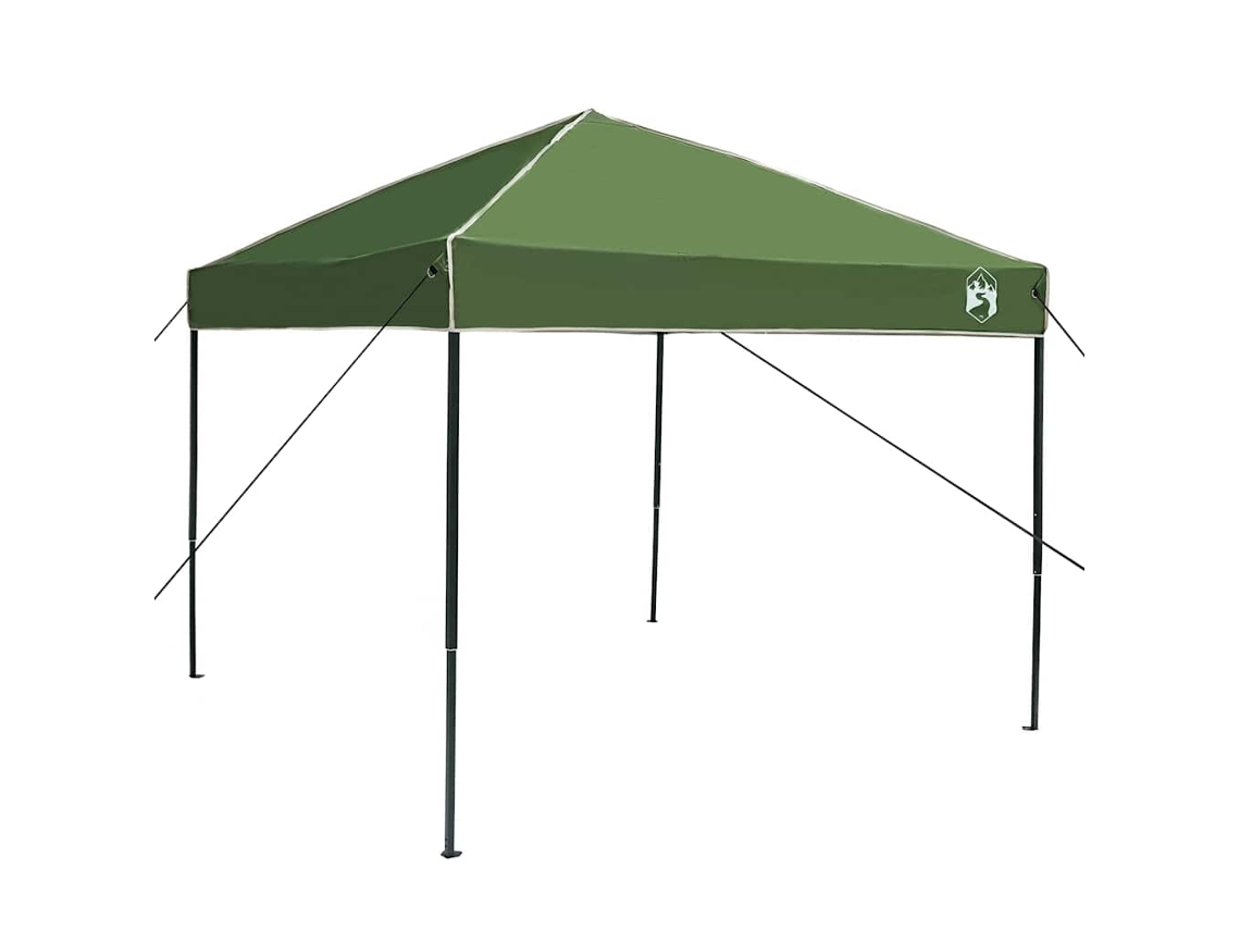 Toldo manual verde de 243 x 243 x 251 cm.