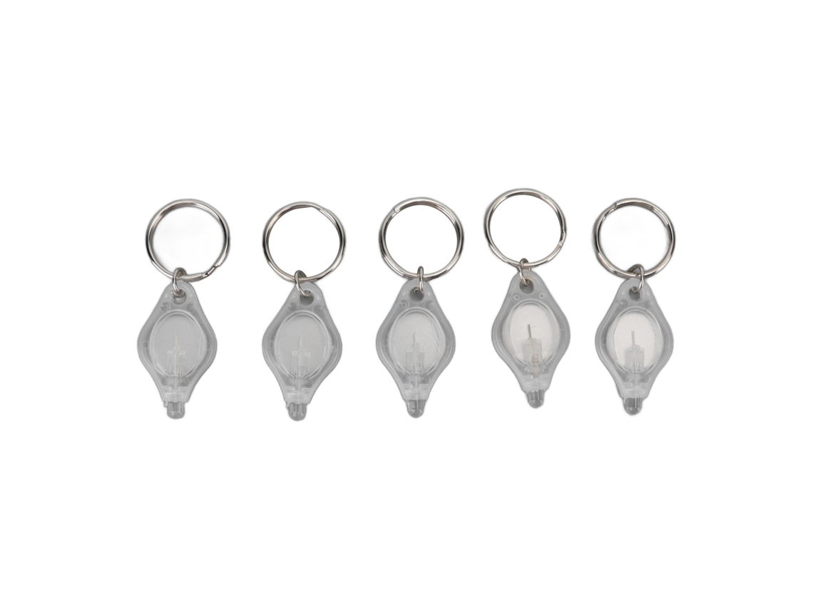 Bj-5 Peças Lanterna Led Mini Chaveiro Portátil Anel Chaveiro Luz Branca Para Detecção De Joias