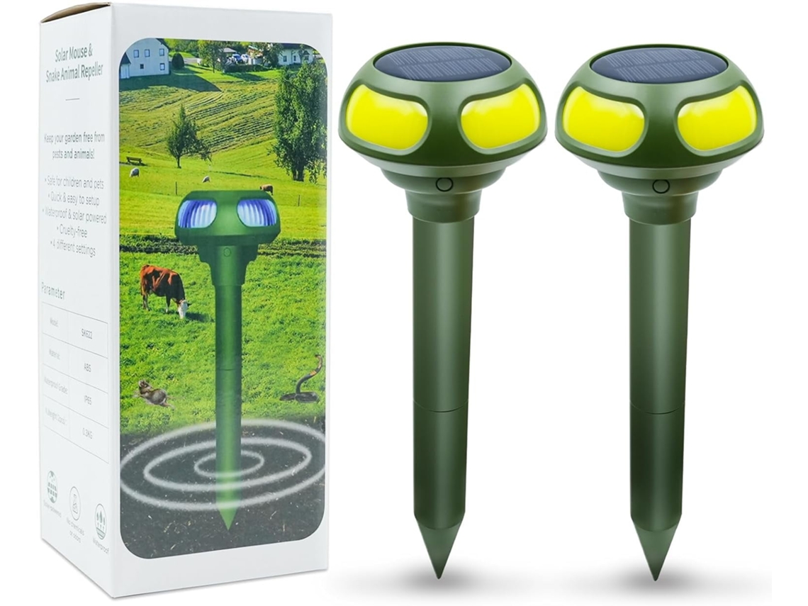 Repelente de Esquilo Repelente de Gatos Ao Ar Livre de 5 Modos com Sensor de Movimento 2 Unidades 