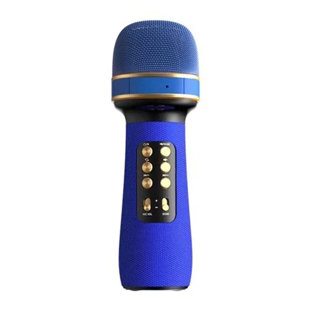 Micrófono Inalámbrico De Mano Para Música Y Canto (azul) Compatible Con Bluetooth.
