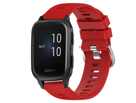 Correa de reloj inteligente para Garmin Venu SQ 20 mm Silicona suave de color sólido (rojo)