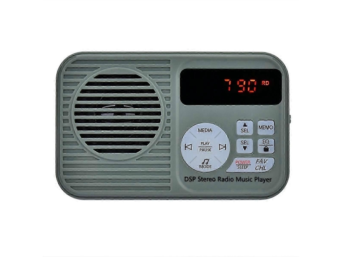 Radio portátil de emergencia GOKOCO con energía solar, manivela y cargador para teléfono celular.