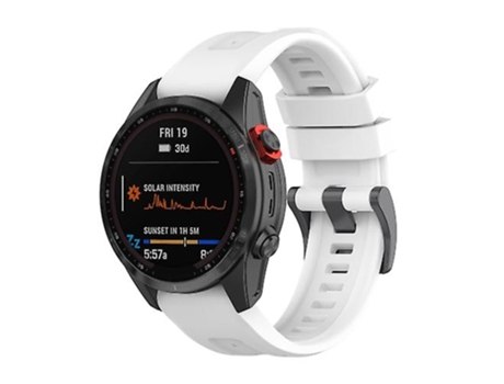 Correa para reloj Garmin Fenix 7x de silicona de liberación rápida blanca VENISYMLIS