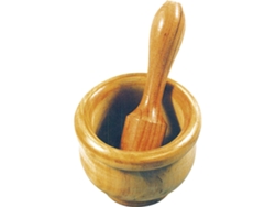 Mortero madera con mango 11 cm