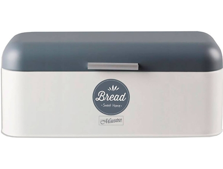 Panera de Mesa para Guardar Pan, MAESTRO Blanco y Gris