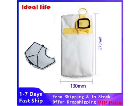 Reemplazo de filtro de bolsa de polvo de eficiencia para Vorwerk Kobold Vk140 Vk150 Fp-140 accesorios de Robot aspirador filtros de bolsas de polvo