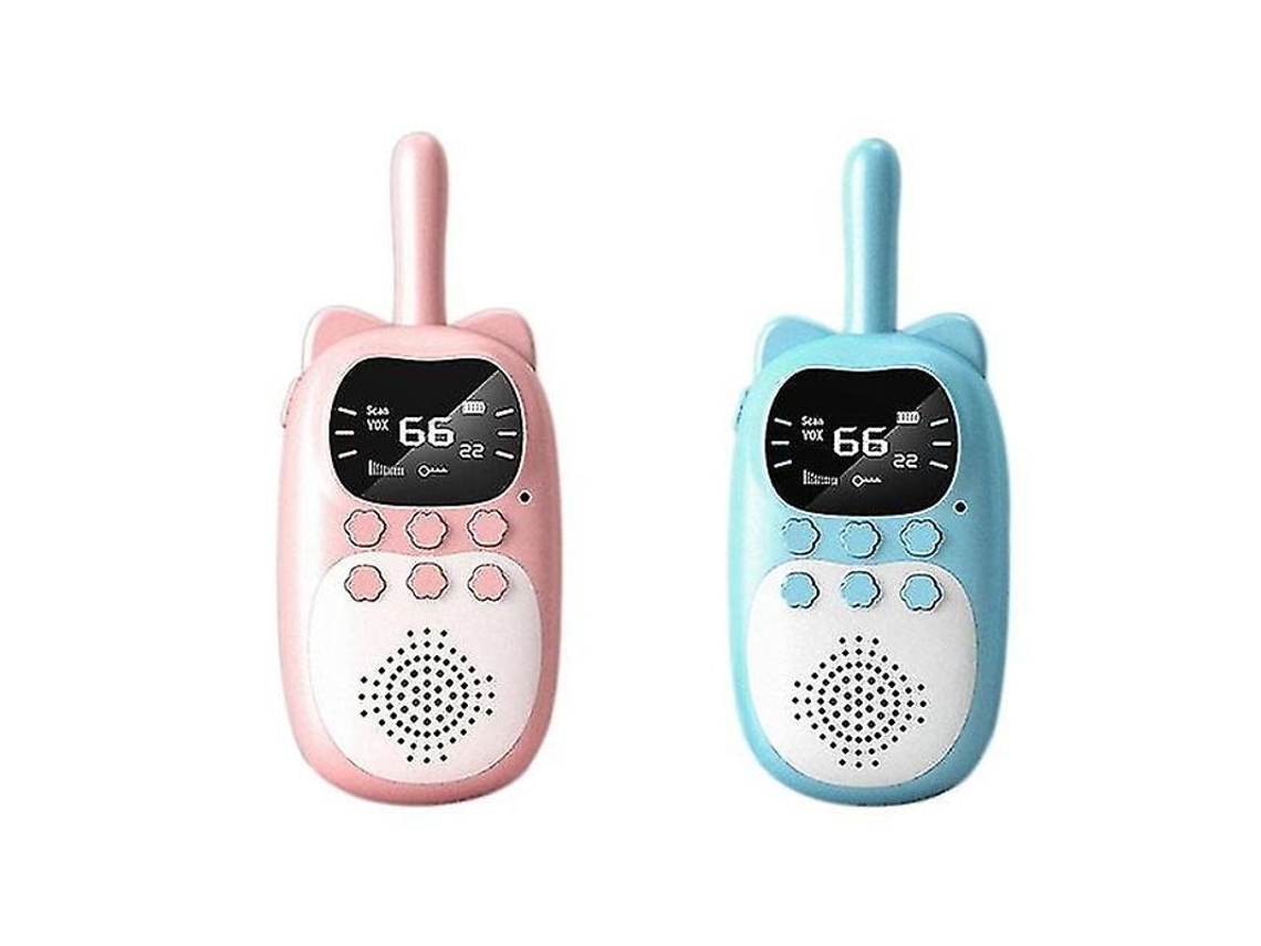 Radio Walkie-talkie Infantil, 3 Km, Interactiva, Para Padres E Hijos, Luz Led, Carga Usb, Resistente Al Agua, Rosa Y Azul.